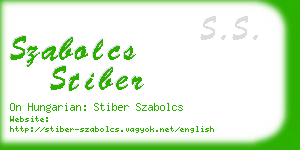 szabolcs stiber business card